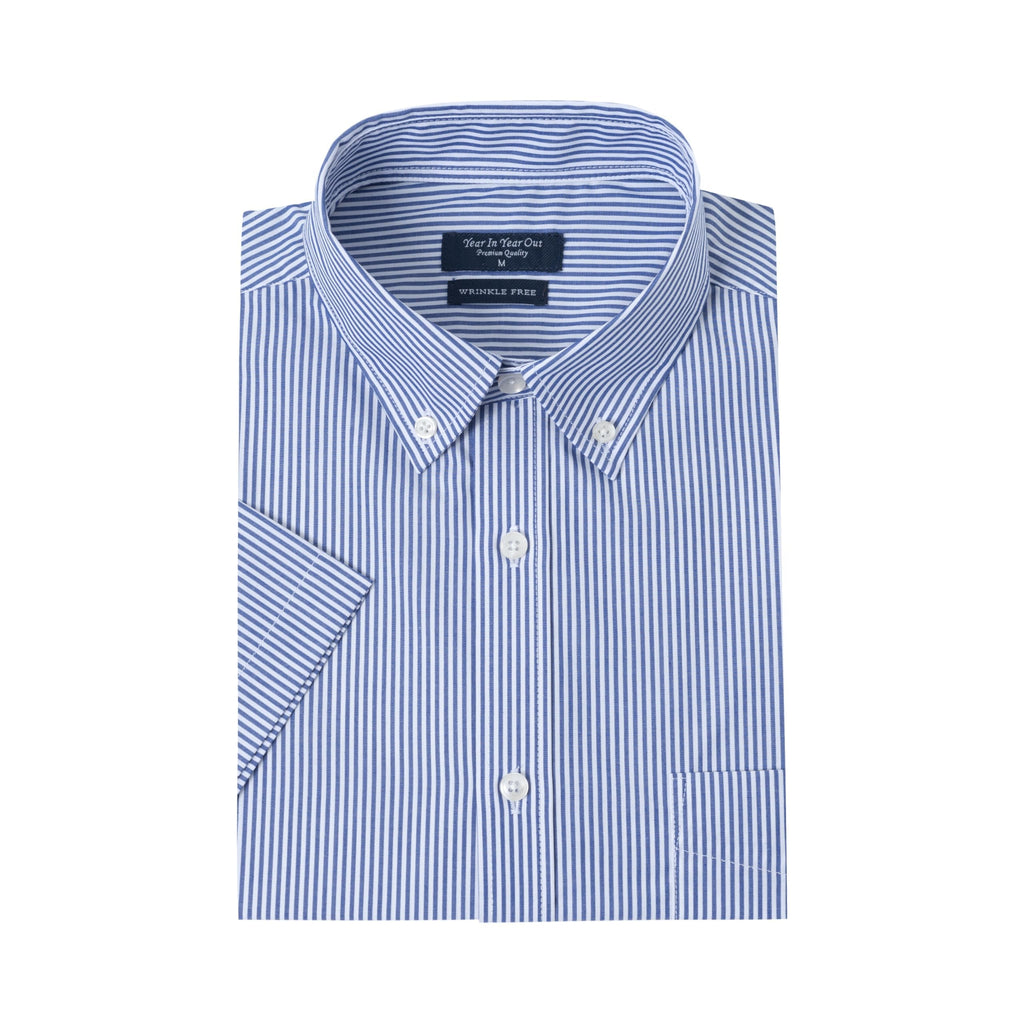 Year In Year Out Wrinkle Free Dress Shirts for Men Regular Fit Short Sleeve Button Down Shirts Business Casual Shirts(YY168M)